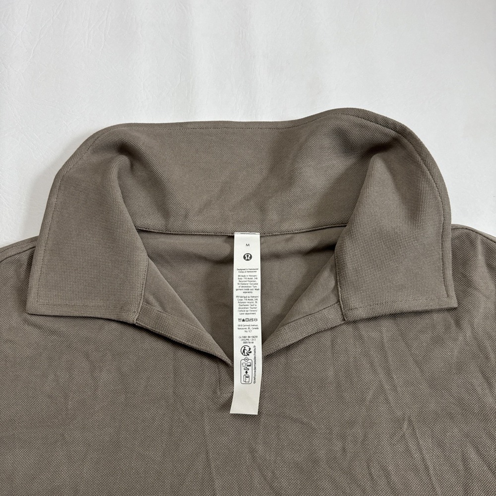 Lululemon Softstreme Pique Oversized Long Sleeve Polo Size Medium New With Tags - Picture 3 of 7